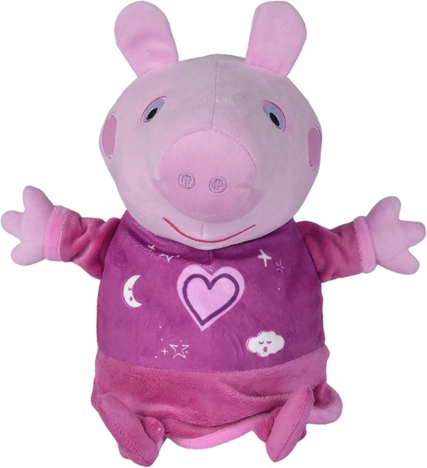 Peppa Pig 2u1 plišani jastučić za uspavljivanje, svira + svjetlo, ružičasti, 25 cm