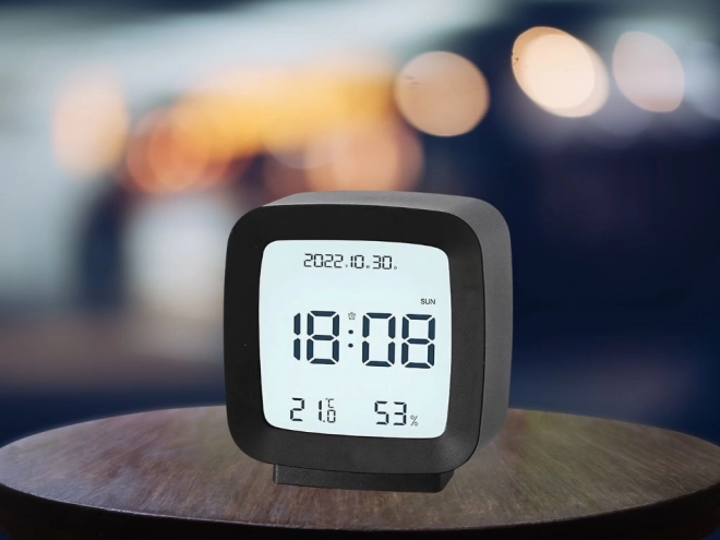 Digitalni budilica s LCD zaslonom i mjerenjem temperature i vlage