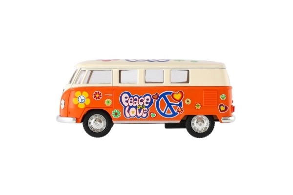 Autobus Kinsmart VW Klasični kov/plast 13 cm na povlačenje