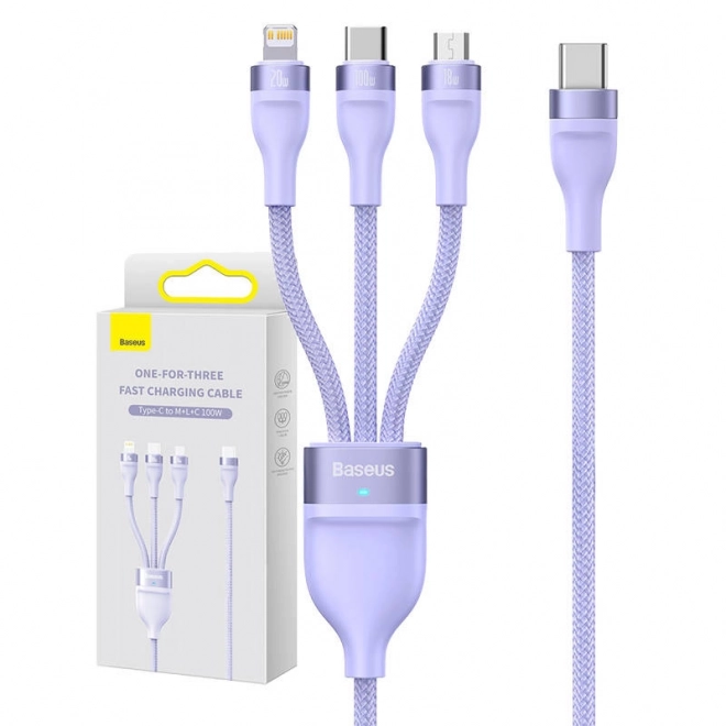 Multifunkcionalni punjač kabel Baseus s USB-C, Mikro USB i Lightning konektorima, 100W, 1,5 m