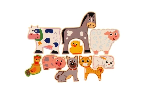 Puzzle/Umetanje drvena farma 20x14cm u kutiji 24x21x2cm 24m+