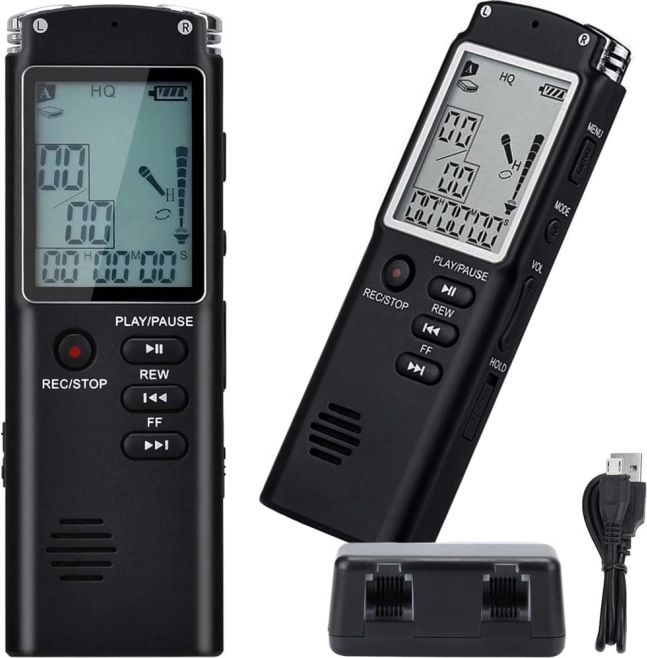 Diktafon MP3 reproduktor s 8 GB memorijom i osjetljivim mikrofonom
