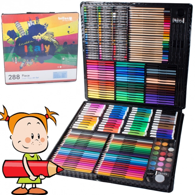 Umjetnička slikarska set u kovčegu