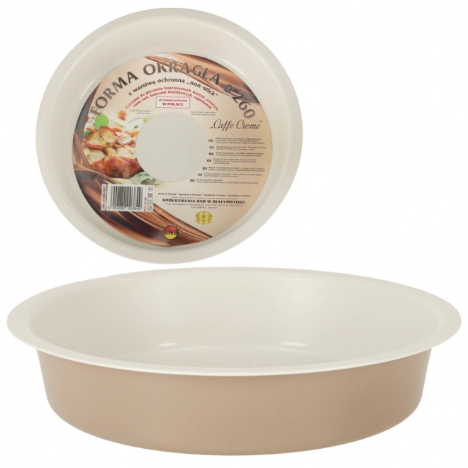 Okrugli kalup za pečenje kolača, quiche 26 cm smeđa