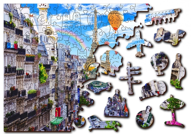 Drvene puzzle užurbani Pariz 2u1