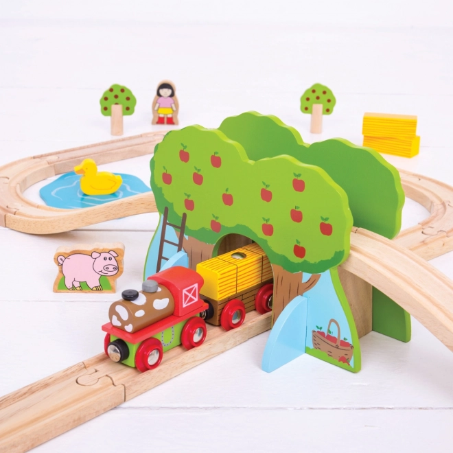 Bigjigs Rail Drvena vlakodraga farma