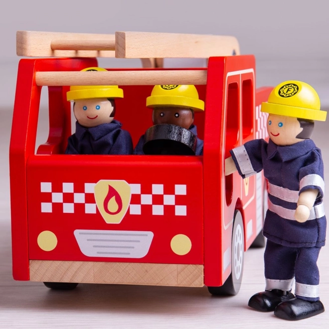 Bigjigs Toys Drvena vatrogasna vozila