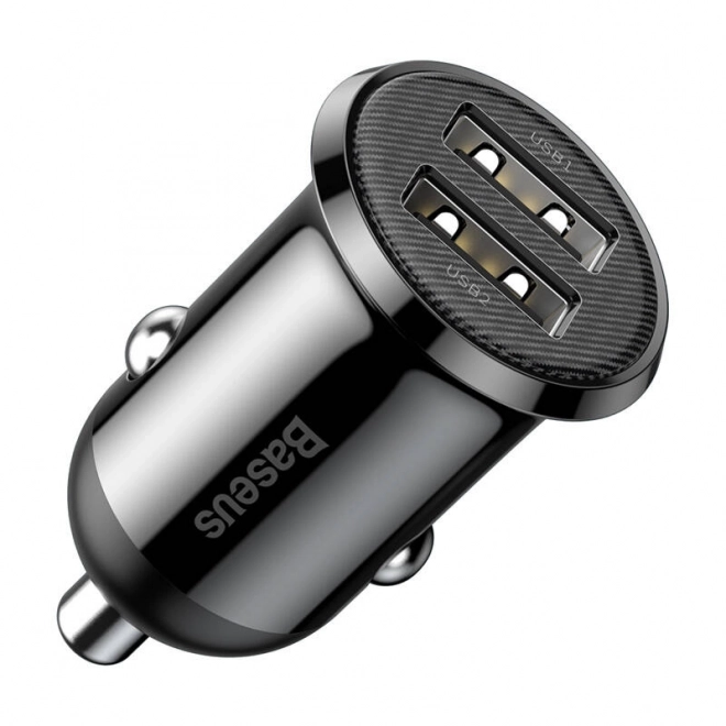 punjač za auto Baseus Grain Pro 2x USB crna