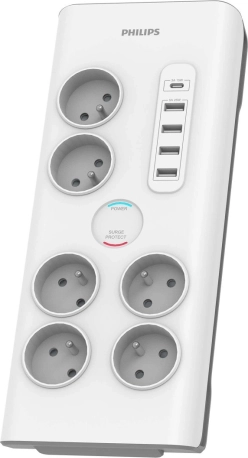 Prenaponska zaštita s 6 FR utičnica, USB 35 W, kabel 2 m