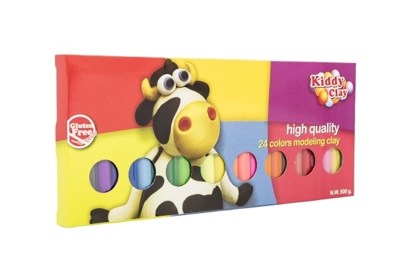 Modelina Kiddy Clay 500g – 24 boja