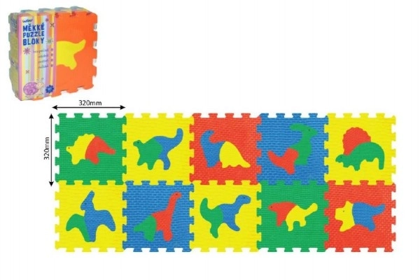 Šareni pjenasti puzzle s dinosaurima - 10 komada