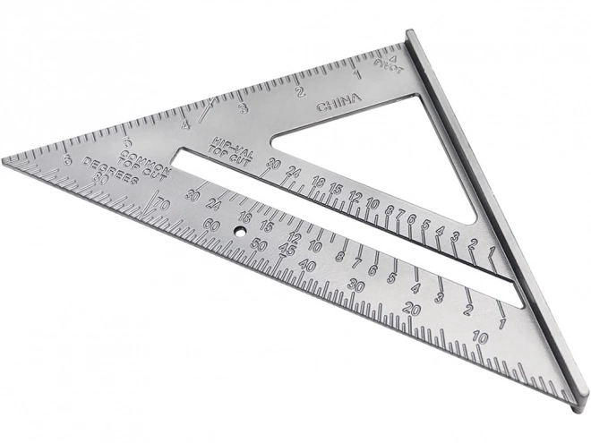 Aluminijski kutnik s graviranim oznakama 180 mm