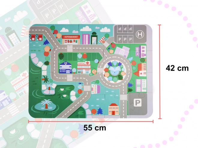 Drvene edukativne slagalice grad, 120 dijelova