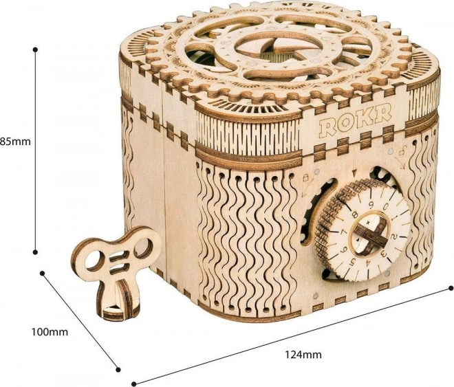 RoboTime 3D drvena mehanička slagalica Škrinjica za nakit