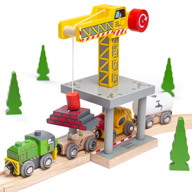 Bigjigs Rail Veliki žuti dizalica