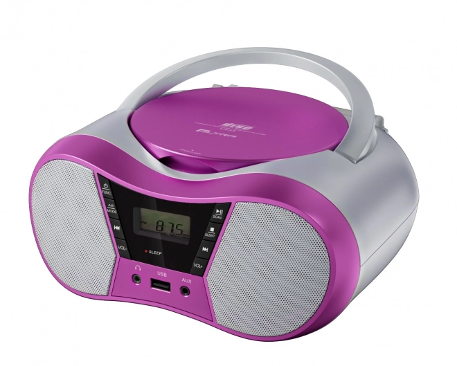 Prijenosni CD player s Bluetooth i USB ružičasti