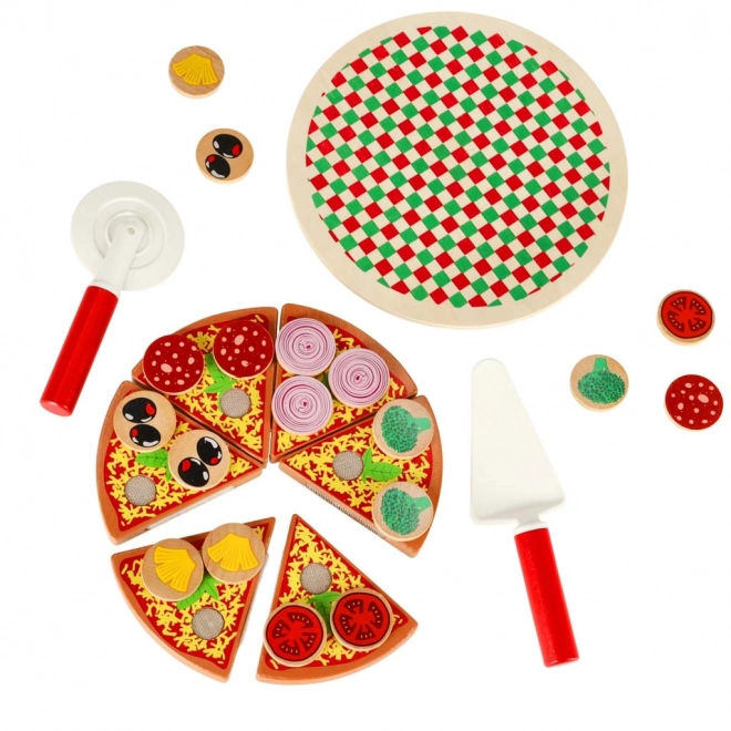 Drvena igraća set Pizza s priborom