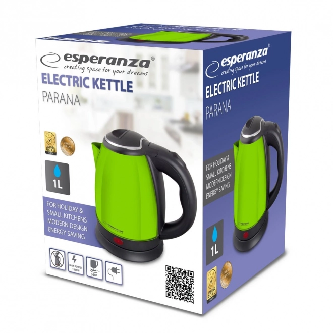 Električna kuhalo za vodu Parana 1,0 l zelena