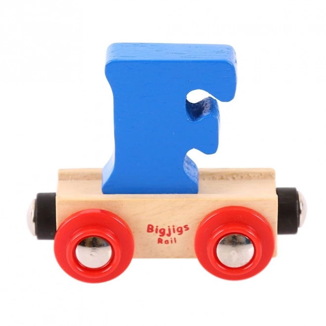 Bigjigs Rail drveni vagončić s slovom F