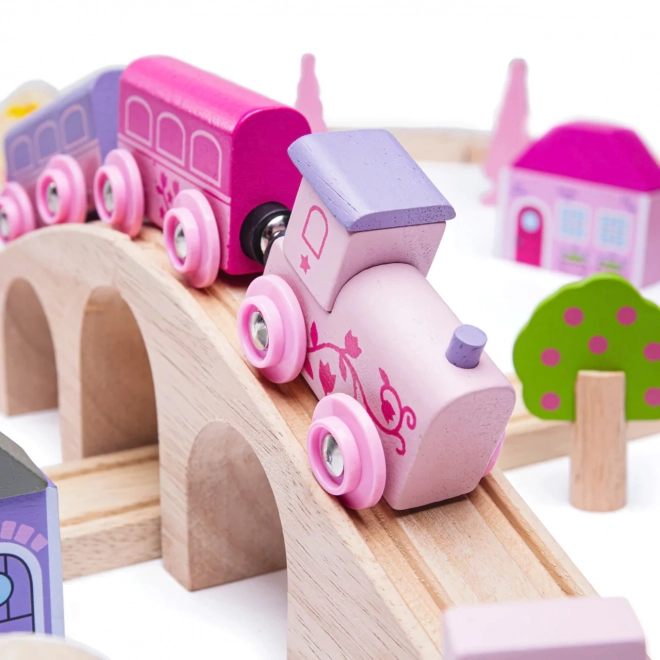 Bigjigs Rail Drvena velika vlakić-pruga princeze