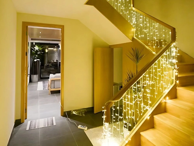 Božićne svjetlosne zavjese 300 LED toplo bijelo USB