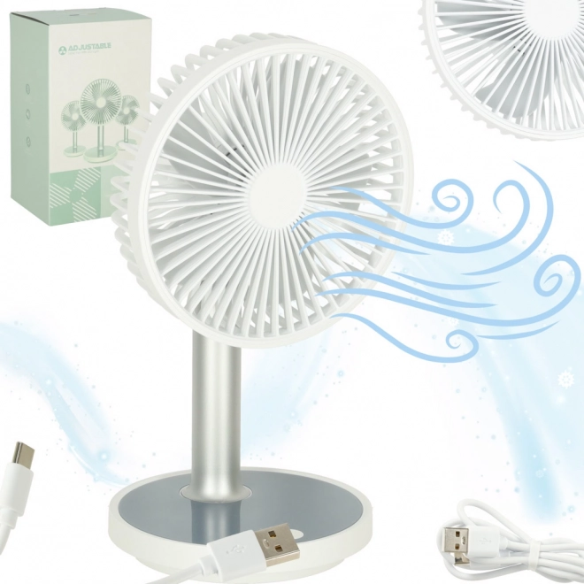 Bijeli bežični stolni ventilator 30cm
