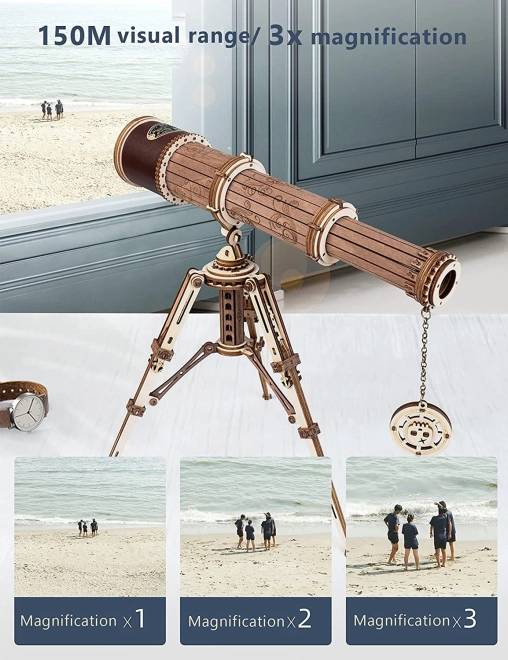 ROBOTIME Rokr Drveni Model Monokularnog Dalekozora