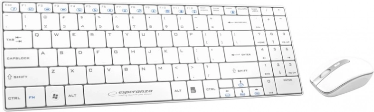 Bežična slim tipkovnica i miš 2,4 GHz LIBERTY bijela