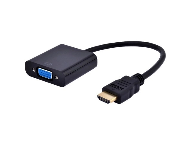 Adapter HDMI-A(M)->VGA(F) na kabelu