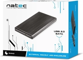Vanjsko aluminijsko kućište Natec Rhino za 2,5" diskove