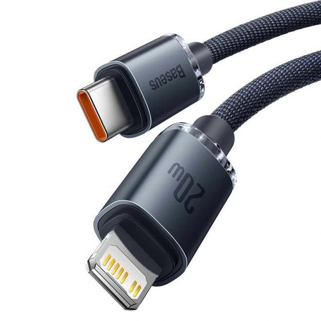 Baseus Crystal kabel USB-C na Lightning 20W PD - crni