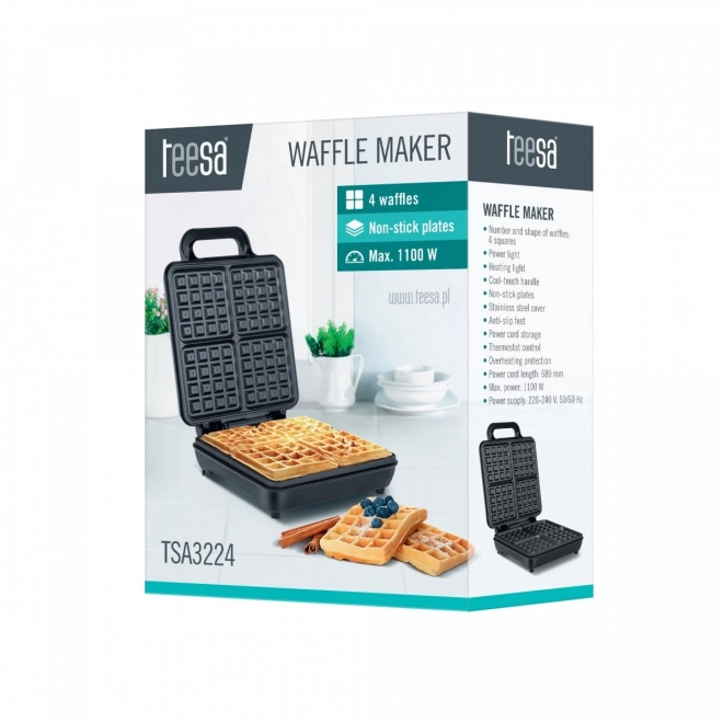 Vaflač 4 vafle 1100W teflonski