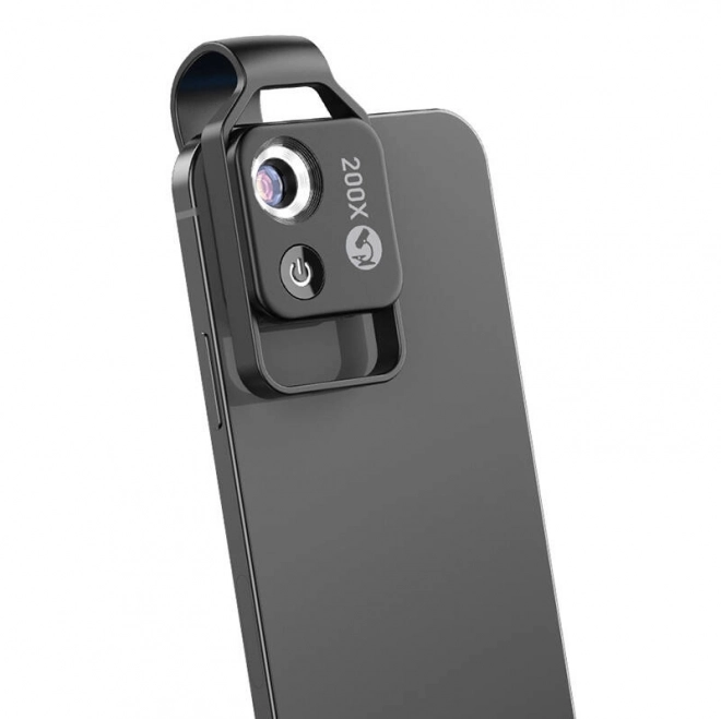 Crni mikroskopski objektiv za mobilni telefon Apexel 200X