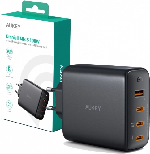 Omnia II GaN mrežni punjač 4xUSB 100W