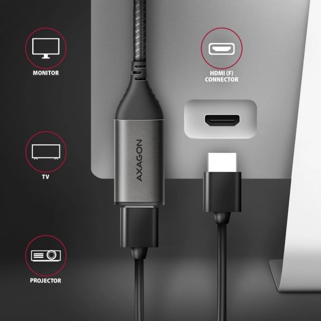 USB-C na HDMI 4K/60Hz aluminijski adapter, kabel 25 cm