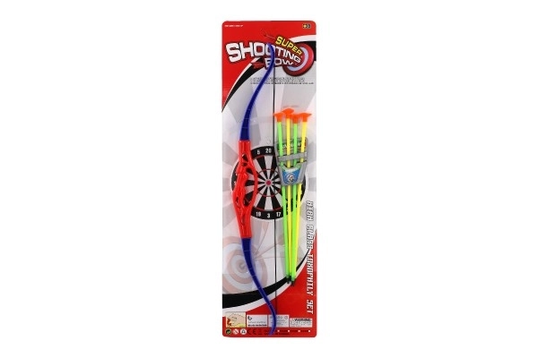 Luk+4 strelice s usisnim čašicama plast 57cm na kartonu