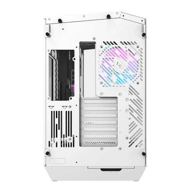 Računalno kućište Darkflash s RGB ventilatorima i držačem za GPU bijelo