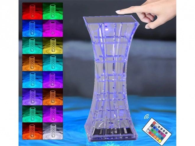Kristalna noćna lampa s RGB LED i daljinskim upravljanjem