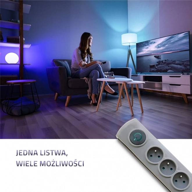 Prenaponska zaštita Quick Switch, 6 utičnica, 1,8 m, siva