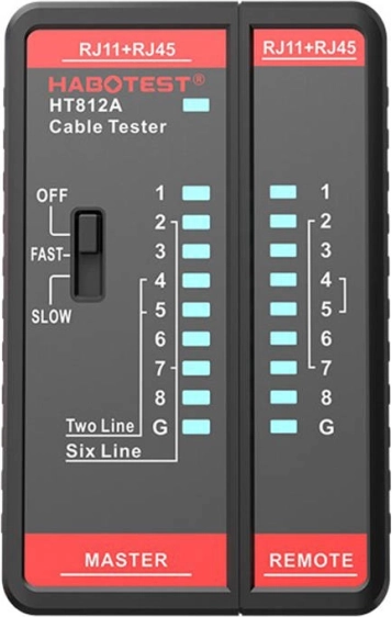 Tester kabela Habotest RJ45/RJ11 Kompaktni