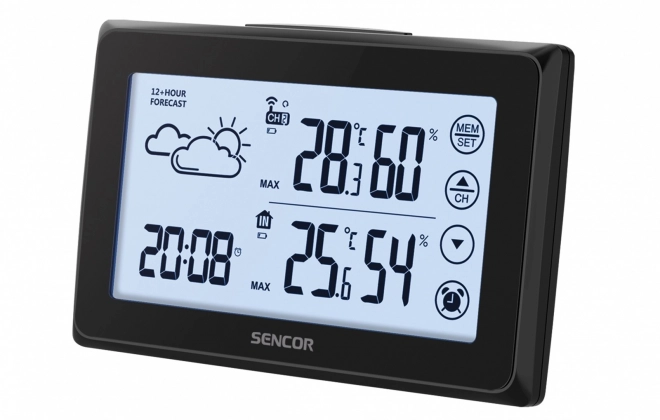 Digitalna meteorološka stanica s zaslonom osjetljivim na dodir i senzorom