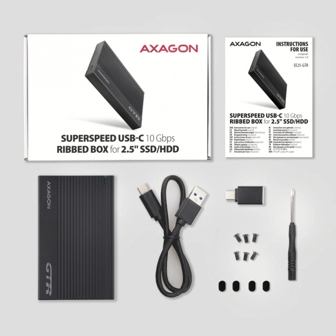 Aluminijsko kućište za vanjske diskove USB3.2 Gen 2 - SATA 6G 2.5" SSD/HDD