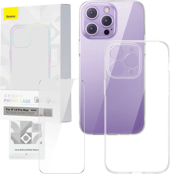 Prozirna maskica i kaljeno staklo BASEUS Corning za iPhone 14 Pro Max
