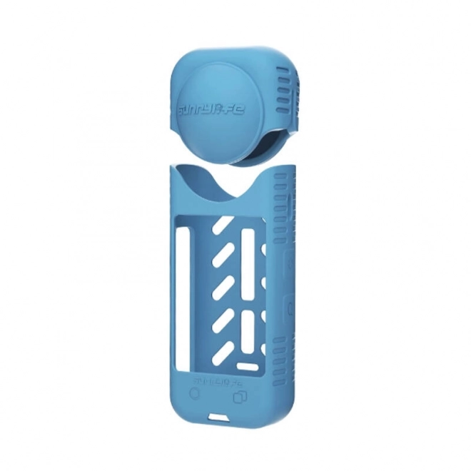 Silikonska torbica i poklopac objektiva Sunnylife za Insta360 X4 (plava)