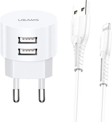 Mrežni punjač USAMS T20 s 2xUSB 2,1A Lightning