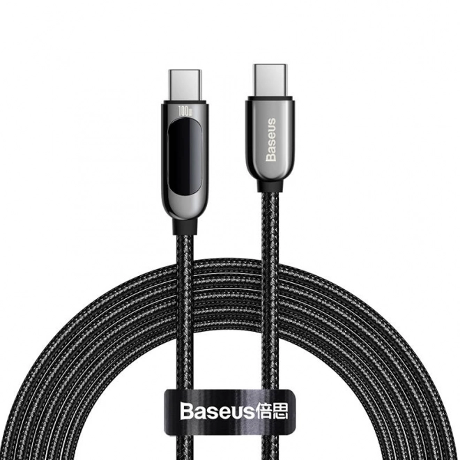 USB-C na USB-C kabel Baseus, 100 W, 2 m (crna)