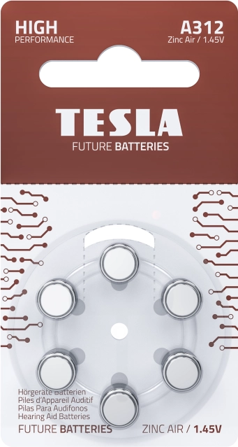 Baterije za slušne pomagala TESLA A312/PR41 1.45V 6 kom