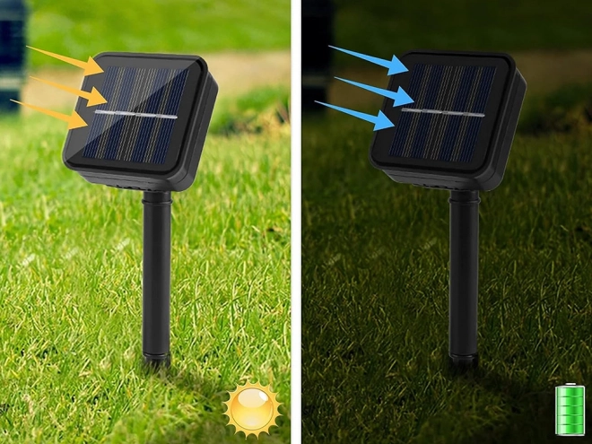Višebojna vrtna solarna svjetlosna girlanda