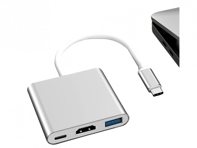 Adapter 3u1 USB-C HDMI 4K