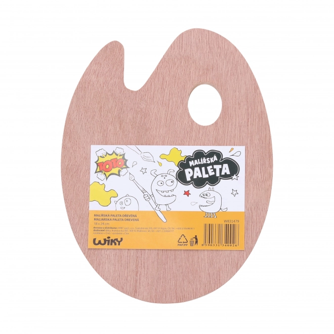 Drvena paleta za boje 18x24 cm
